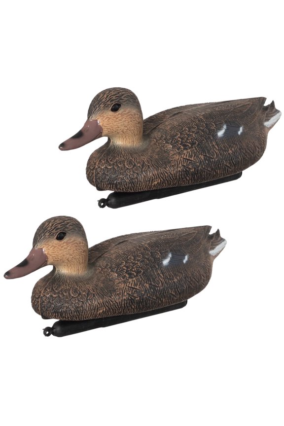 Realistic Speckled Duck Decoy for Hunting Lifelike Design - Feather Pattern Waterfowl Attractor, 2 Pc
