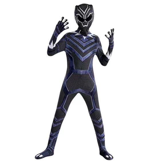 Realistic Spider Costume with Mask, Adult Spider Manlike Cosplay Costume Jumpsuit, 3D Patterned Lycra Spandex Full Body Zentai Suit Halloween Character Cosplay Jumpsuit, Navy, 130
