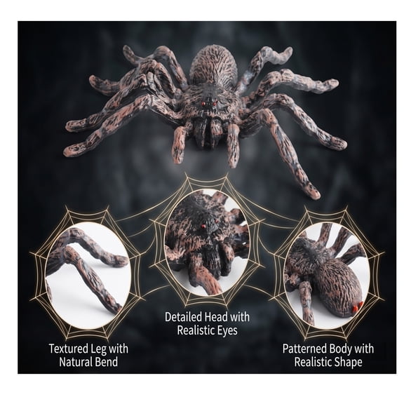Realistic Spider, Fake Spider, Spider Action Model Lifelike Insect, Halloween Prank Props Party Supplies, Spider for Halloween and Educational Learning, Funny Prank Props