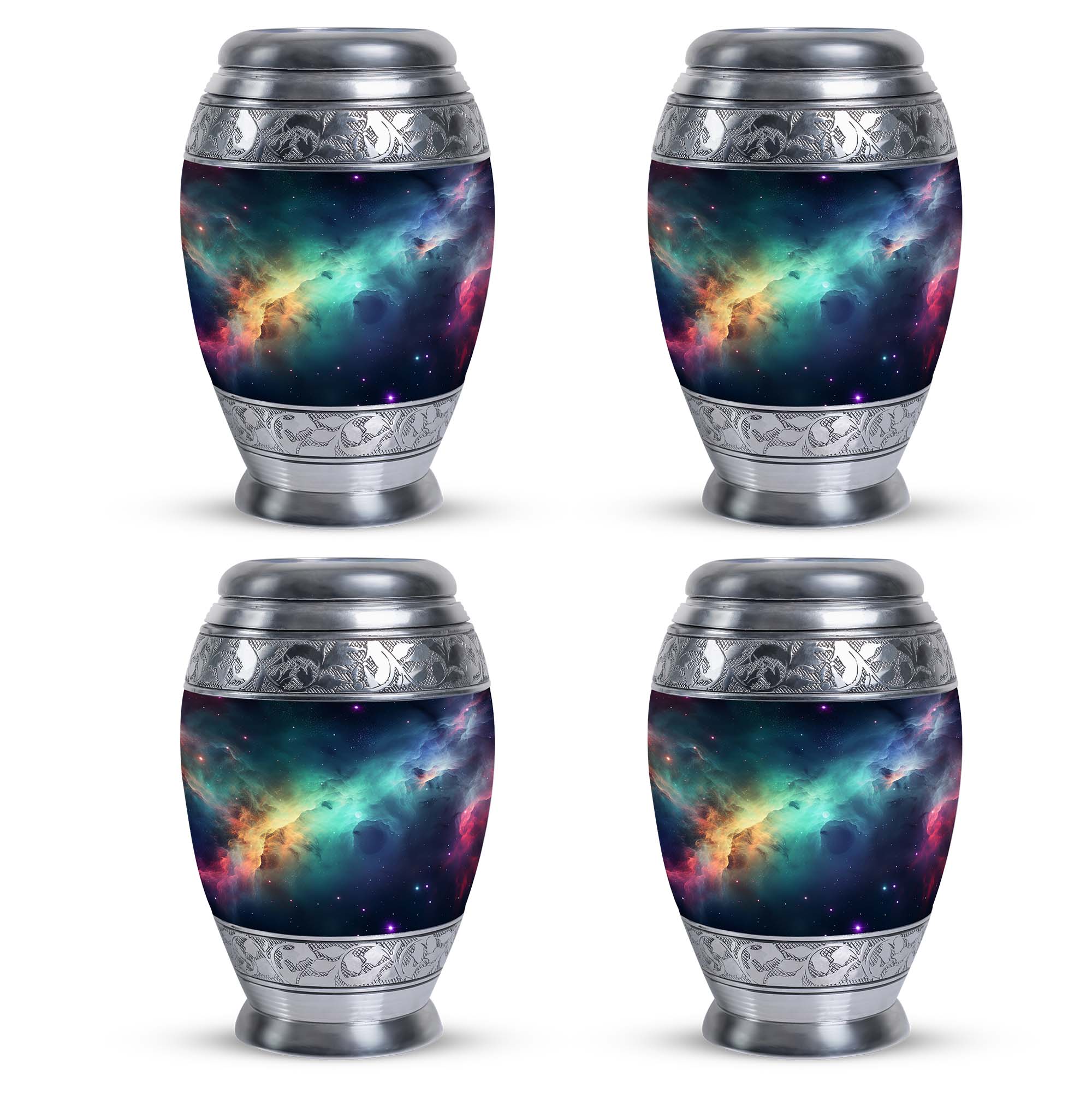 Realistic Spiral Galaxy Small Galaxy Urn - Cremation Urn Human Ashes - Funeral Urns For Adult Ashes Men - Urn For Ashes For Women - Urns For Human Ashes Set Of 4 (Size - 3inch, 4pcs)