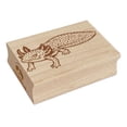 thumbnail image 1 of Realistic Spotted Axolotl Mexican Amphibian Rectangle Rubber Stamp Stamping Scrapbooking Crafting - Small 1.7in, 1 of 7