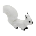 thumbnail image 1 of Realistic Squirrel Plush Toy Ornament Decorative Wildlife Figurine with Fluffy Tail for Home Decor and Nature Lovers White 4x3 Inch, 1 of 4