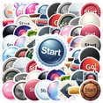 thumbnail image 1 of Realistic Start Button Stickers, Waterproof Start Button Sticker for Water Bottle Laptop Phone Cases Planner Skateboard Luggage Helmet Party Favor Decor, Ideal for Adults Teens Teacher Rewards, 1 of 8