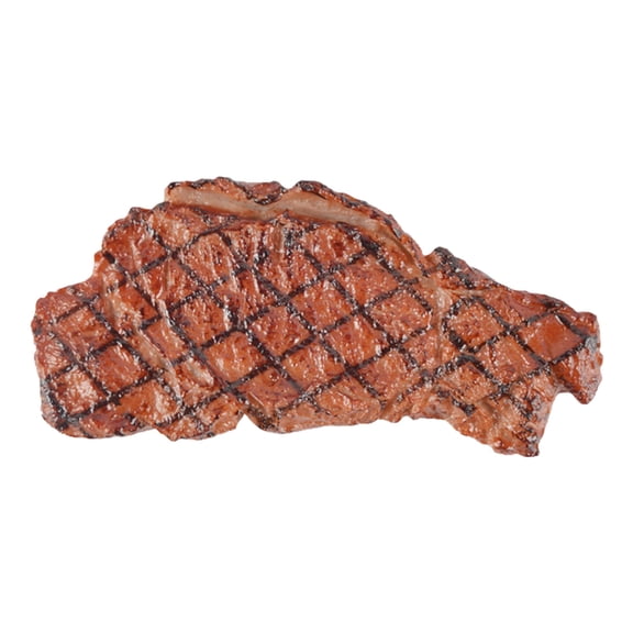 Realistic Steak Model Prop for and Educational Play Kitchen Toy for All Ages Reusable Film/TV Prop Indoor Outdoor Use, 5.71×2.76 inch, Blue