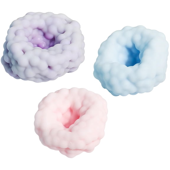 Realistic Sticky Rice Squishy Fidget Toys for Adults Soft TPR Sensory Gadget Compact 2.36 Inch Office Desk Accessory Tactile Pressure Relief Tool 3 Pack