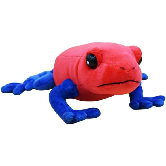 Realistic Strawberry Poison-Dart Frog Stuffed Animal Plush Toy, Lifelike Frog Animal Plushies, Simulation Animals Doll