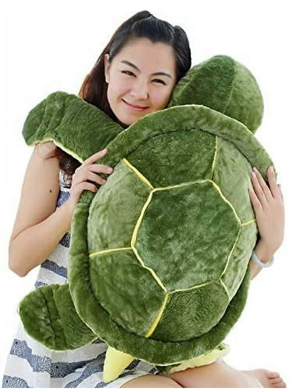 Realistic Stuffed Sea Turtle Soft Plush Toy Ocean Life Tortoise Pillow Valentine's Day Birthday for Toddler,Creative Doll,35CM