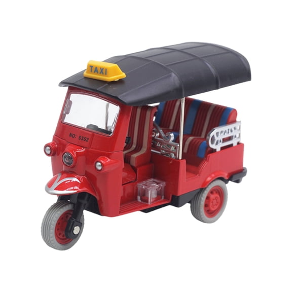 Realistic Thai Tricycle Vehicle Toy Alloy Car Model for Kids Features Vibranted Color and Alloy Car