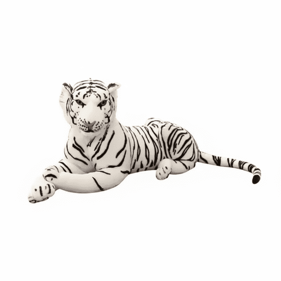 Realistic Tiger Plush Toy, Lifelike Stuffed Tiger Animal, Soft Cuddle Buddy for Kids Toddlers Animal Lovers, Perfect Birthday Gift for Boys Girls