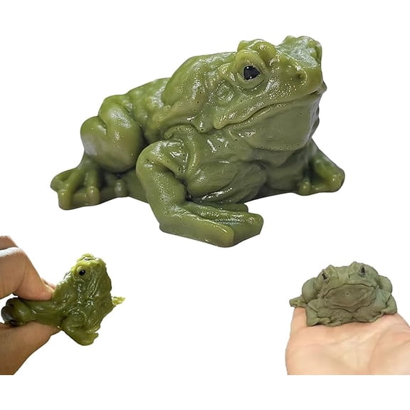 Realistic Toad Prank Toy, Life-Size Fake Frog Prop with Cold Slimy Touch, Stress Relief Squeeze Toy for Gags, Practical Jokes & Novelty Gifts