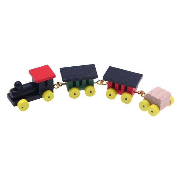 Realistic Train Set Figure for Doll House Christmas Scene Arrangement Model Project Setting Furniture Miniature