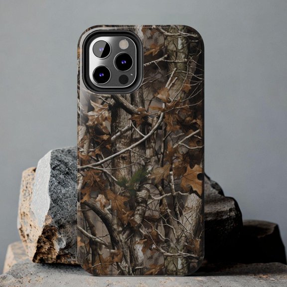Realistic Tree Camo Hunting Pattern X1936 Phone Case Compatible with iPhone 17 16 15 14 13 12 11 Pro Max – Premium Protection