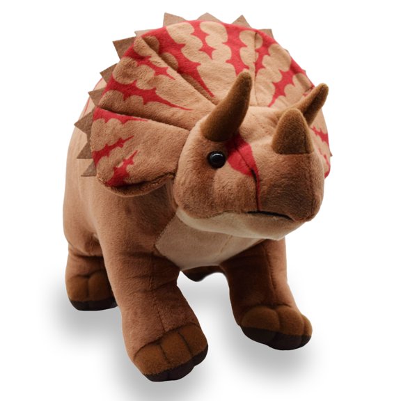 Realistic Triceratops Dinosaur Stuffed Animal Plush Toy, Lifelike Dinosaur Plushies, Simulation Animal Doll