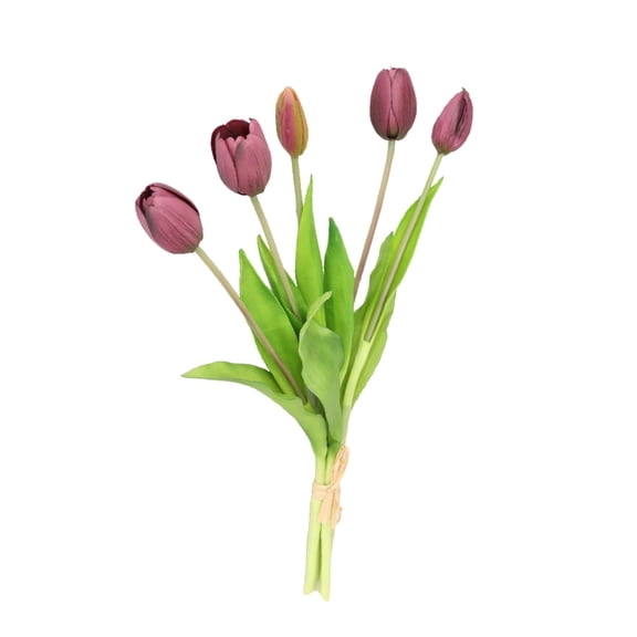 Realistic Tulips Flower Bouquet for Home Life Size Floral, , Arrangements for Living Office Room Wedding, Excellent Gift Idea for Mothers Day