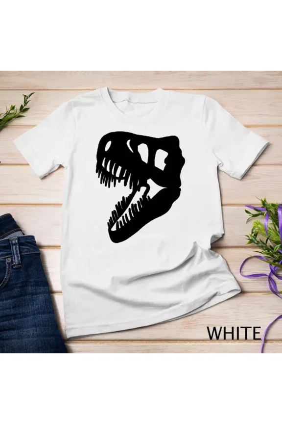 Realistic Tyrannosaurus Rex Skull T-Shirt Unisex S-5XL Hot Trending Shirt, Vintage Birthday Gift