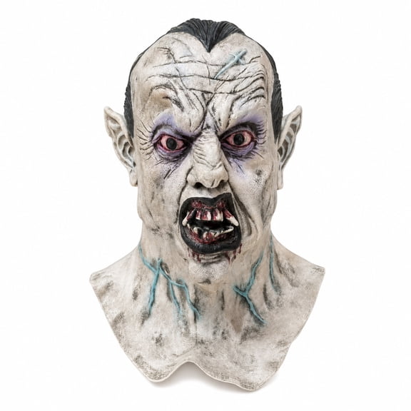 Realistic Vampire Mask,Scary Vampire Head Mask,Creepy Monster Headgear for Halloween Haunted House Role-Play Party