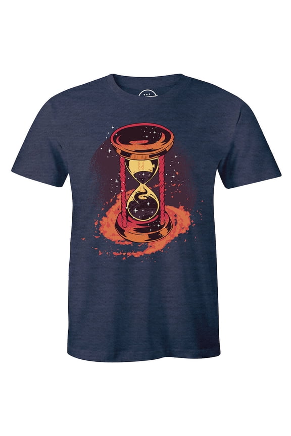 Realistic Vector Hourglass With Night Sky Theme Men'S T-Shirt
