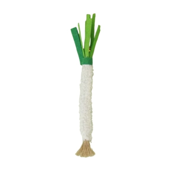 Realistic Vegetable Pet Chew Toys, Wooden Carrot, Celery, and Spring Onions for Cats, Small Dogs, and Rabbits, Safe, Lasting Teething Toys with Bells