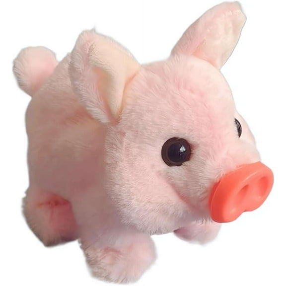 Realistic Walking & Mouth-Moving Pig Plush Toy | My Cute Pet Piggy Stuffed Animal | Perfect Birthday Gift for Kids Boys & Girls(Pink Pig -1PCS) 