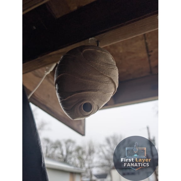 Realistic Wasp Nest Deterrent | Textured Decoy Wasp Nest, Fake Hornet Nest for Porch & Garden, Natural Pest Control, Weatherproof 3D Print