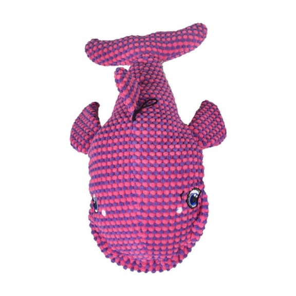 Realistic Whale Shaped Pet Toy Plush Fabric Companion and Interactive Squeaky Toy for Dogs and Cats Soft Stuffed Animal for Self Play and Boredom Relief Pet Toy - Purple