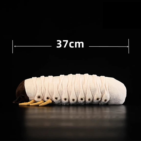Realistic White Grub High Fidelity Silkworm Plushie Scarab Larva Plush Toys Lifelike Animals Simulation Stuffed Doll Kawai Toy