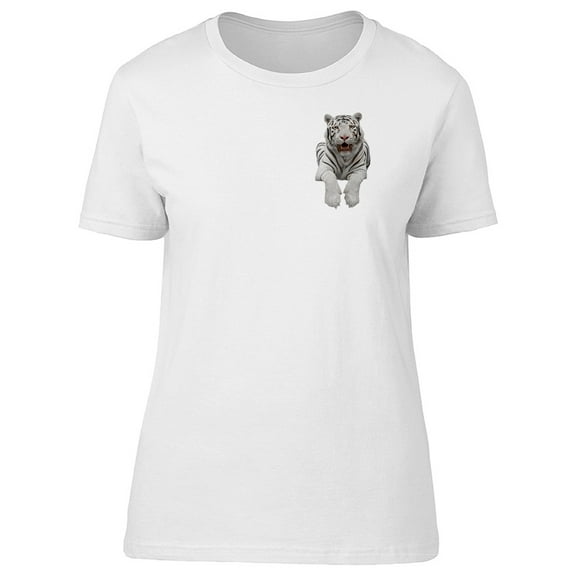 Realistic White Tiger  T-Shirt Men -Image by Shutterstock, Male x-Large