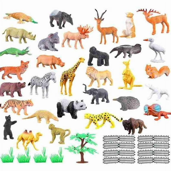 Misterolina Realistic Wild Plastic Mini Jungle Animals Figure Toys 53 Z7 For Childern