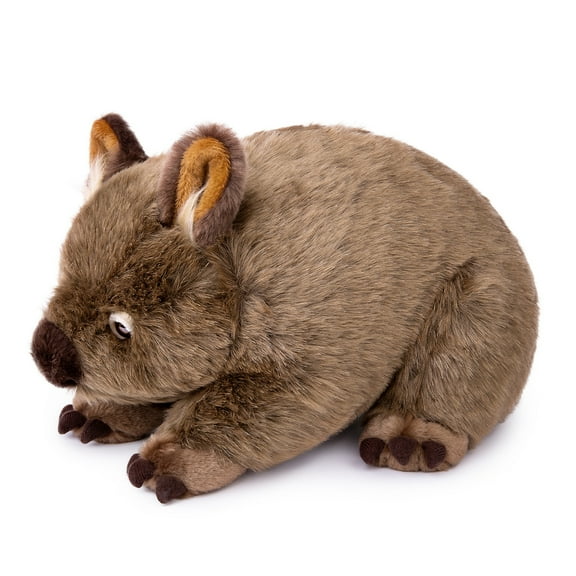 Realistic Wombat Stuffed Animal,Soft Wombat Plush Toy, Lifelike Animal Toy for Kids,Home Decor,Hugging Toy-Brown 15.75"
