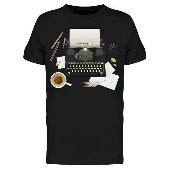Realistic Writer Tools T-Shirt Men -Image by Shutterstock, Male x-Large