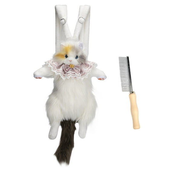 Realistic animal Plush Backpack - Handmade Stuffed Animal Purse with Detachable Straps - Cute & Functional animal-Shaped Bag