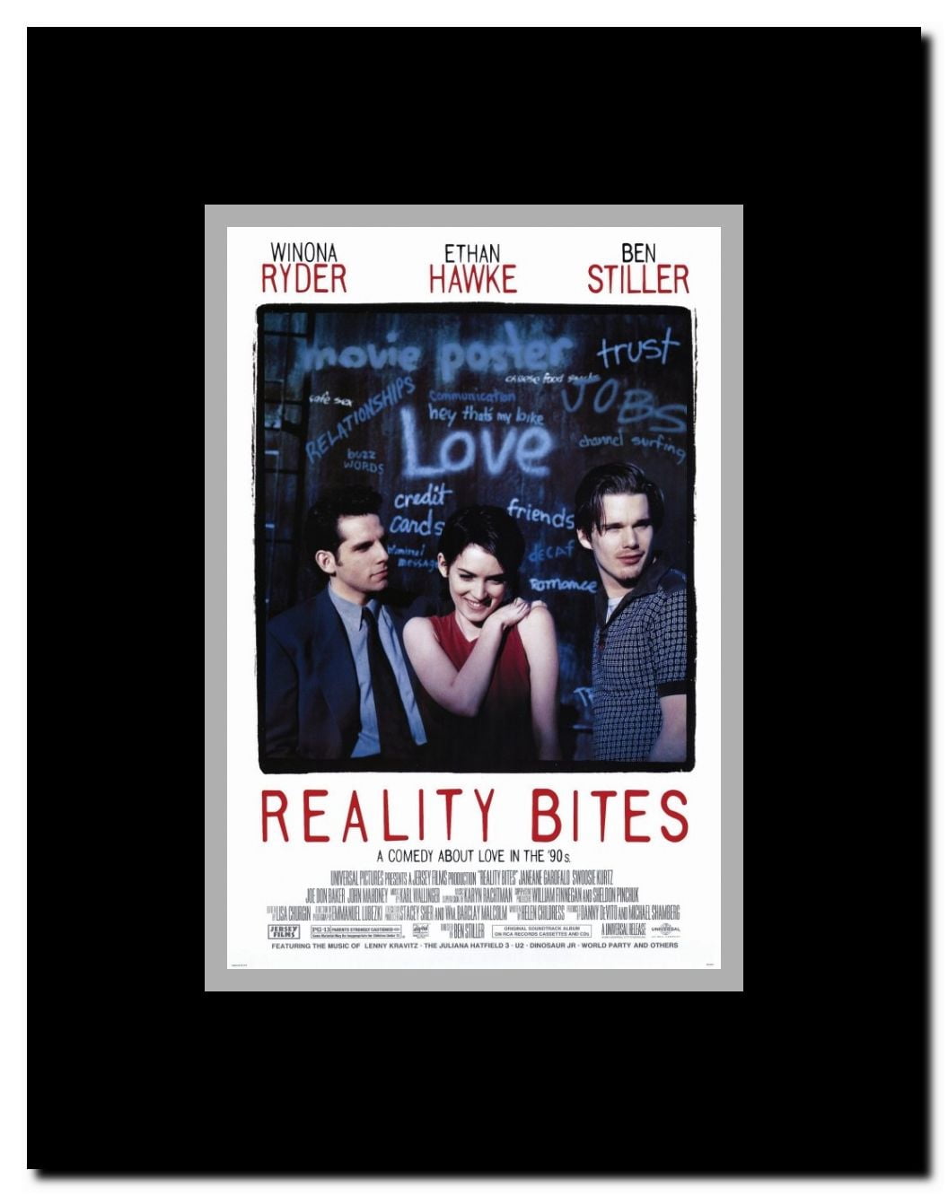 Reality Bites Framed Movie Poster