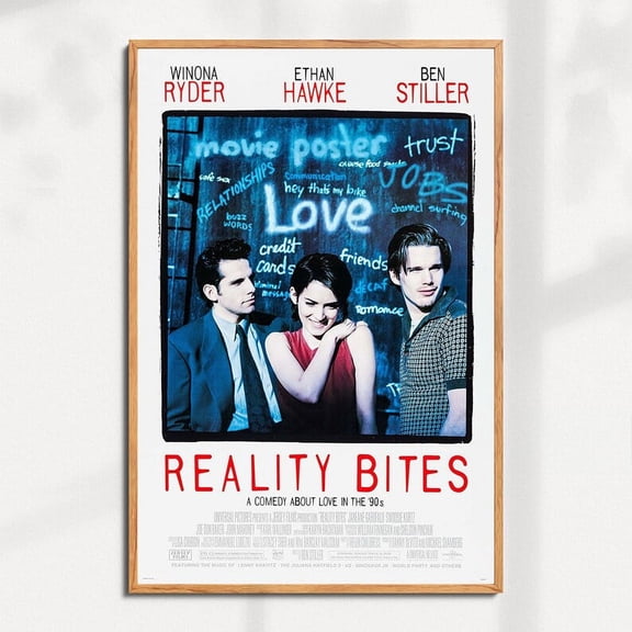 Reality Bites Movie Poster, 90s Romantic Comedy Wall Art Print