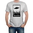 thumbnail image 1 of Reality Glitch Believe in UFOs Mens UAP Aliens T-Shirt, 1 of 2