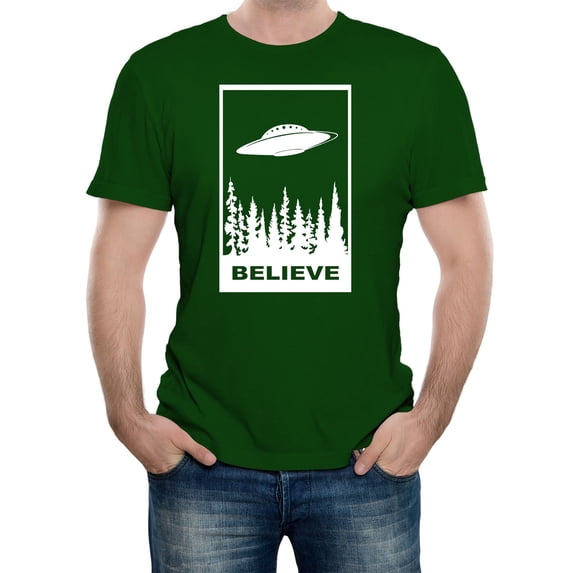 Reality Glitch Believe in UFOs Mens UAP Aliens T-Shirt
