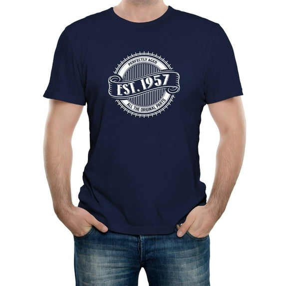 Reality Glitch EST 1957 T-Shirt – Vintage Birthday Celebration Tee for Men