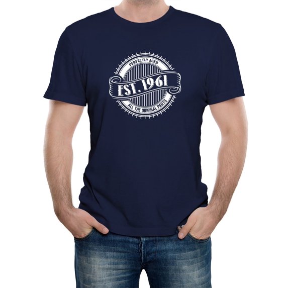 Reality Glitch EST 1961 T-Shirt – Vintage Birthday Celebration Tee for Men