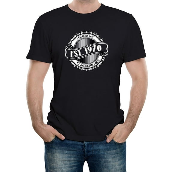 Reality Glitch EST 1970 T-Shirt – Vintage Birthday Celebration Tee for Men