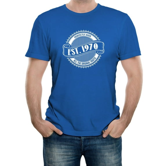 Reality Glitch EST 1970 T-Shirt – Vintage Birthday Celebration Tee for Men