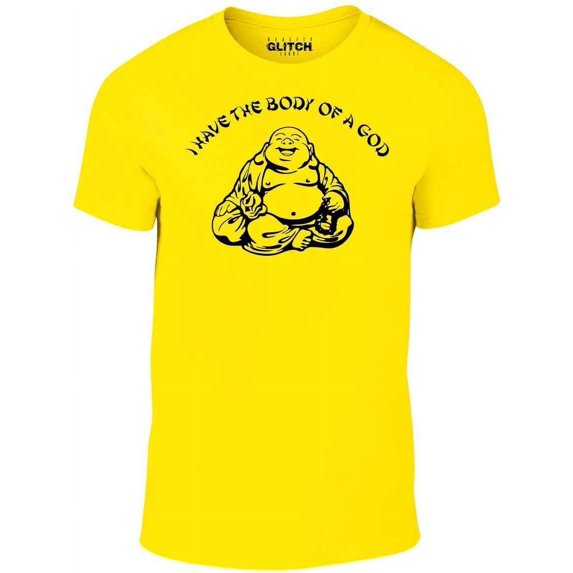 Reality Glitch I Have the Body of a God Funny Buddha T-Shirt – Sarcastic Spiritual Humor Tee