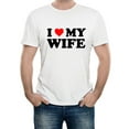 thumbnail image 1 of Reality Glitch I Love My Wife Mens T-Shirt Funny Marriage Anniversary Graphic Tee, 1 of 2