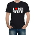 thumbnail image 1 of Reality Glitch I Love My Wife Mens T-Shirt Funny Marriage Anniversary Graphic Tee, 1 of 2