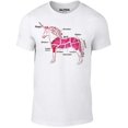 thumbnail image 1 of Reality Glitch Men's Butcher Unicorn Cuts T-shirt Funny Printed Tee, 1 of 2