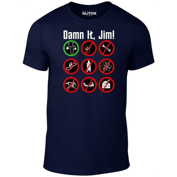 Reality Glitch Men's Damn It Jim T-Shirt Funny TV Show Inspired