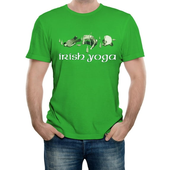 Reality Glitch Men's Irish Yoga T-Shirt – Funny Irish Humor and Yoga Tee for Men