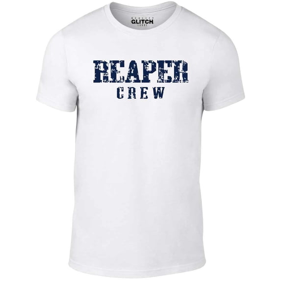 Reality Glitch Men's Reaper Crew T-Shirt TV Show Inspired Biker Gang Graphic Tee