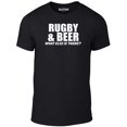 thumbnail image 1 of Reality Glitch Men's Rugby & Beer T-Shirt Funny Drinking Graphic Tee, 1 of 2