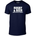 thumbnail image 1 of Reality Glitch Men's Rugby & Beer T-Shirt Funny Drinking Graphic Tee, 1 of 2
