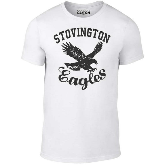 Reality Glitch Men's Stovington Eagles T-Shirt Horror Movie Inspired Graphic Tee