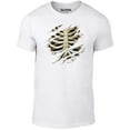 thumbnail image 1 of Reality Glitch Men's Torn Rib Cage T-Shirt Halloween Graphic Tee, 1 of 2
